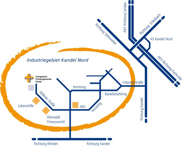 Anfahrt Evangelische Christusgemeinde Kandel